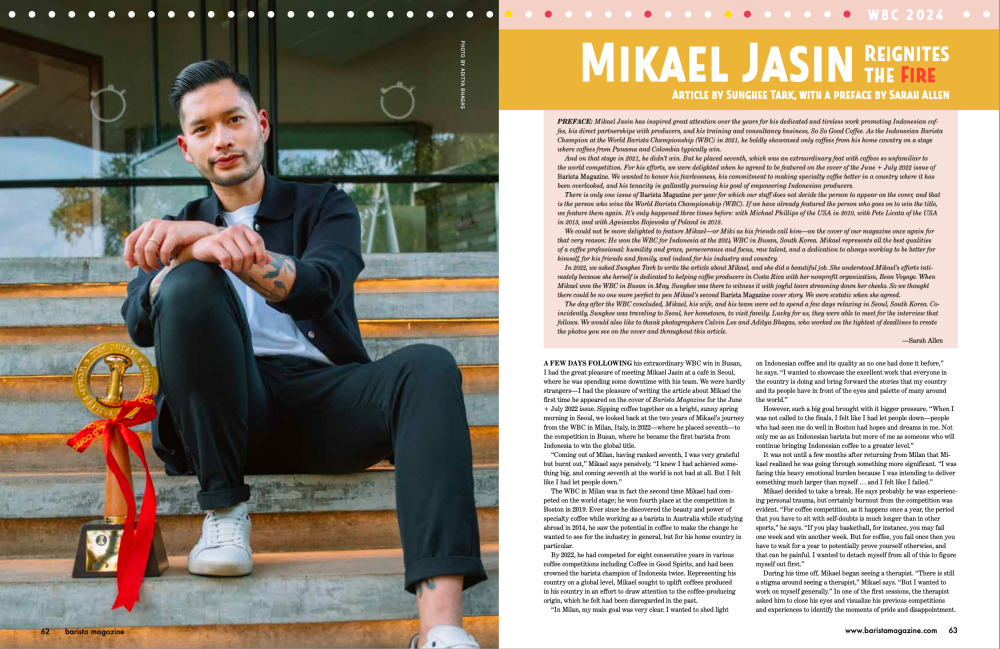 The opening spread of the Mikael Jasin article in the June + July 2024 issue.