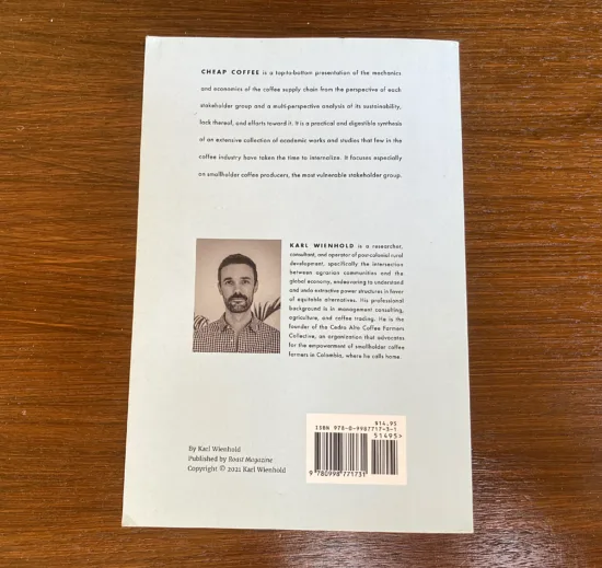 The back of Karl's book, with a photo of the author and brief description of contents.